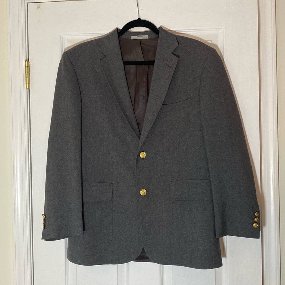 David Taylor Men's Blazer in Gray, Size 38S